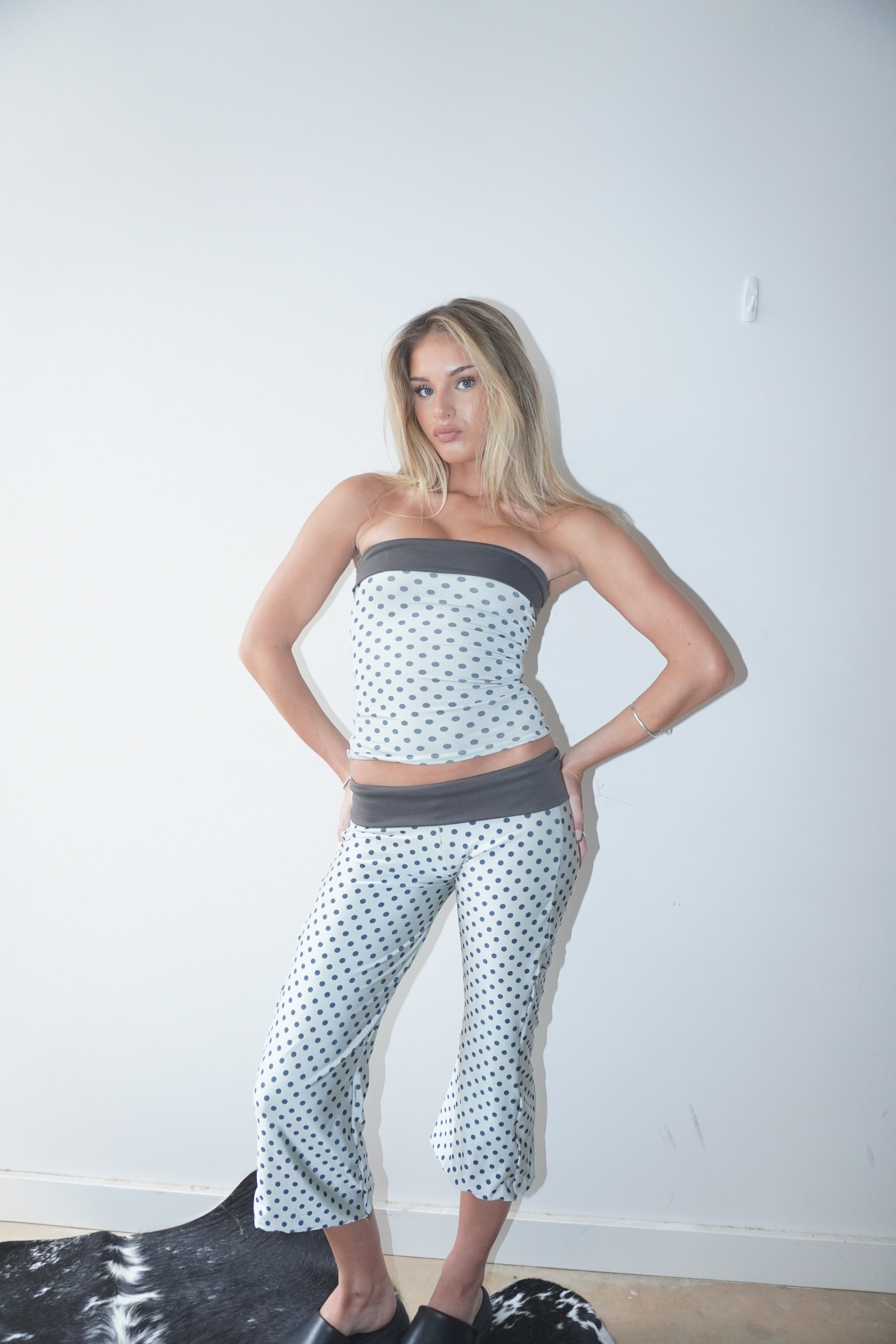 charcoal capri set